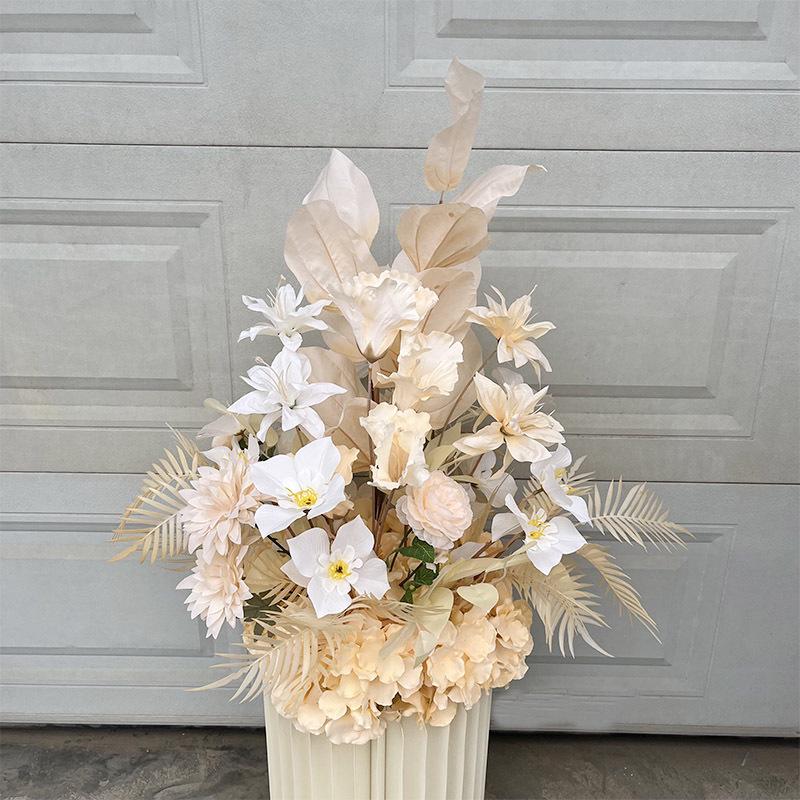 Complete Wedding & Banquet Artificial Flower Set: Ground Rows & Table Decor