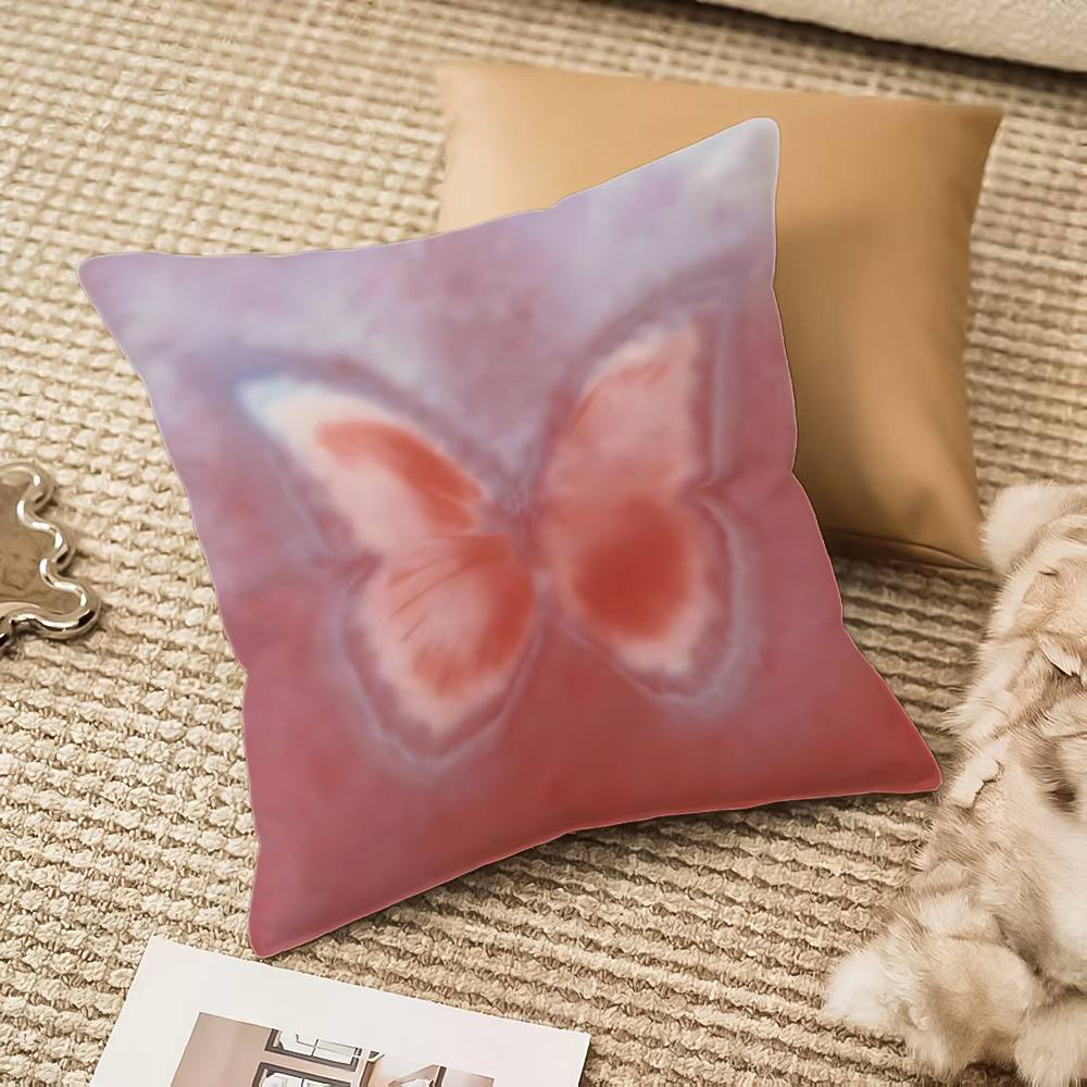 Dreamlike Butterfly Film Pillow Case Anti-dustmite Invisible Zipper Sofa Bed 12x12Inch