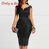 Elegant Lace Short Sleeve V Neck Bodycon Dress For Summer Evening Wear