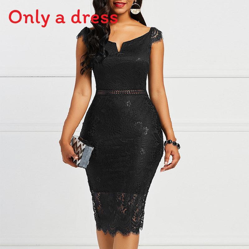 Elegant Lace Short Sleeve V Neck Bodycon Dress For Summer Evening Wear