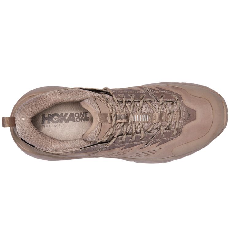 HOKA Kaha Low GTX Simply Taupe Bungee Cord Unisex Sneakers Brown 1123114-STBCR