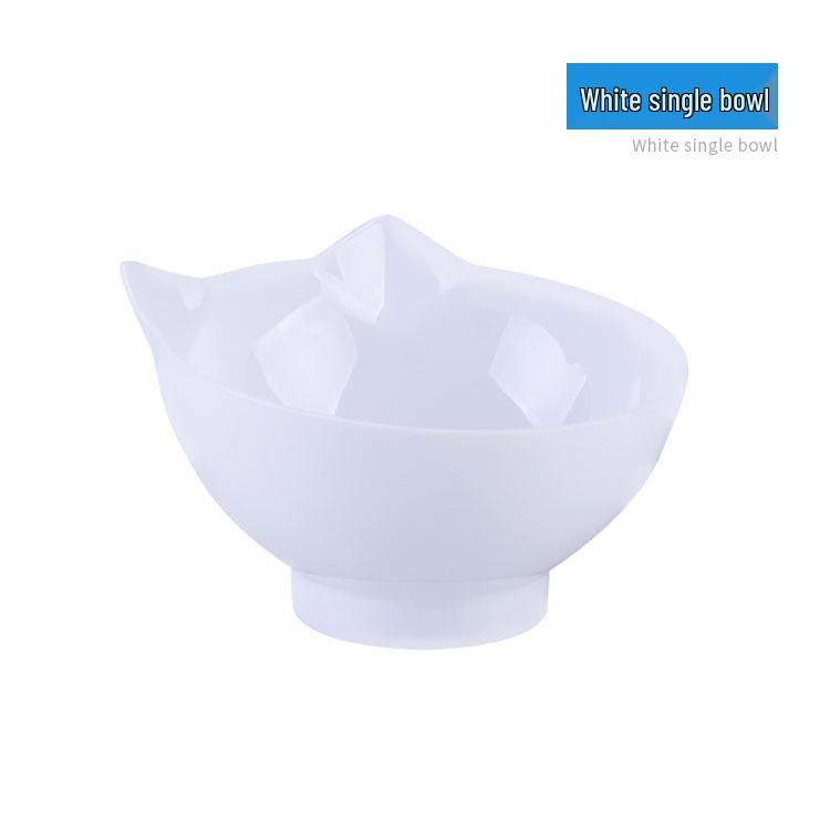 Ergonomic Elevated Pet Bowl with Inclined Transparent Cat Head Design