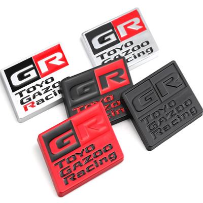 Metal Car Sticker GR Gazoo Racing Logo Badge Emblem Decal for HV Y-ARiS GRMN 86 P-rius H-arrier