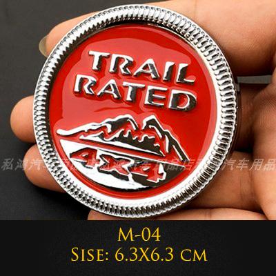 Emblema Metálico 3D 4X4 Trail Rated Insignia High Country Pegatinas de Logo Para Jeep Wrangler Patriot Estilo de Coche Pegatinas de Coche Accesorios tr1