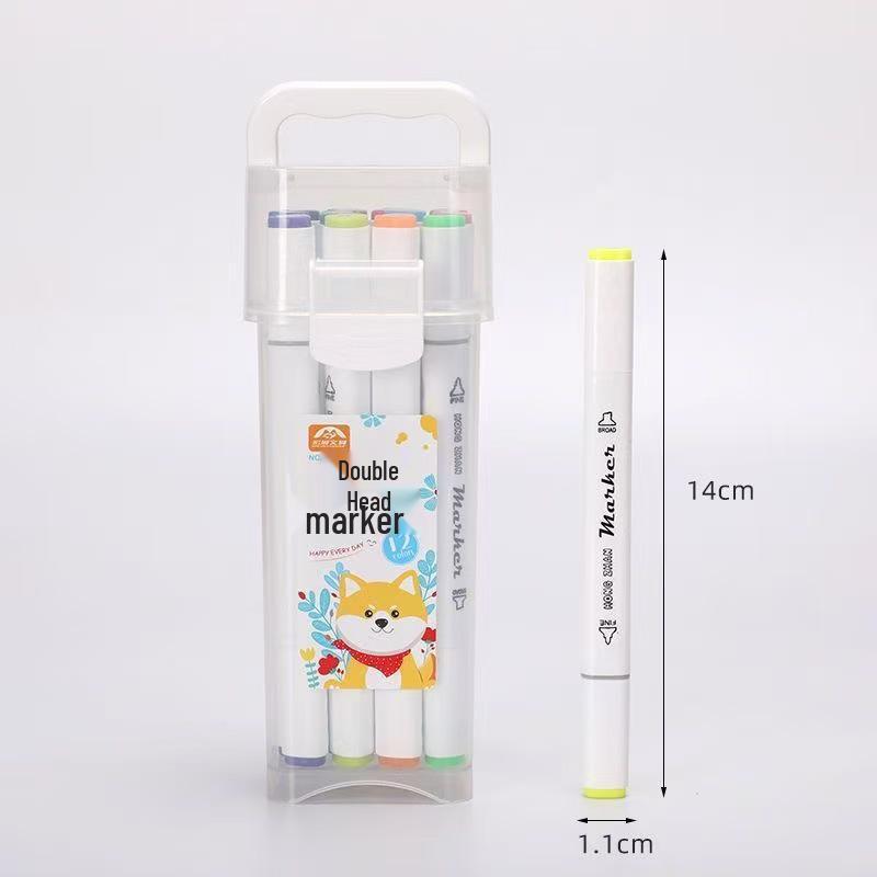 Треугольные Маркеры-Кисти Акриловые Двусторонние Моющиеся - Набор в Коробке