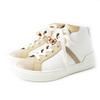 Excellent High Cut Sneakers Daydream Kelly Buckle White Beige Leather  Used