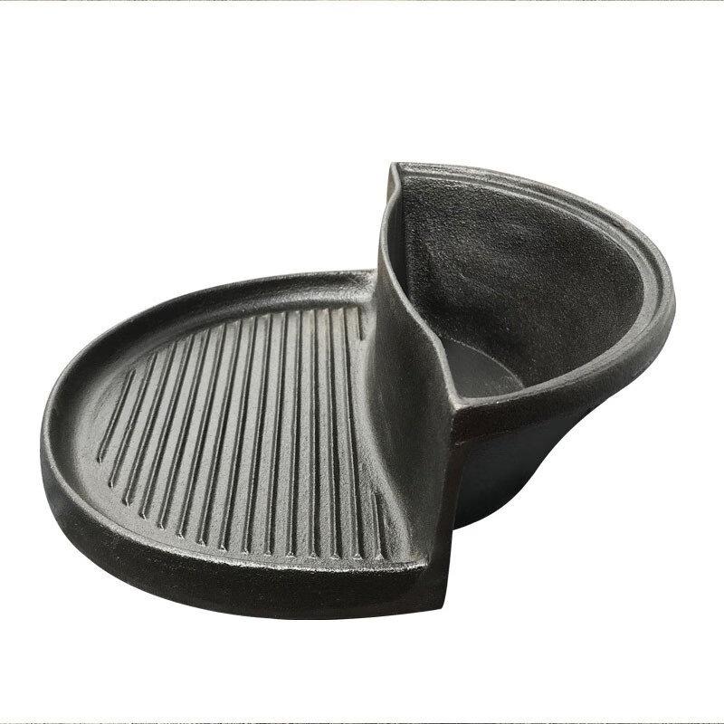 ZISIZ Cast Iron Shabu Shabu & Grill Pan