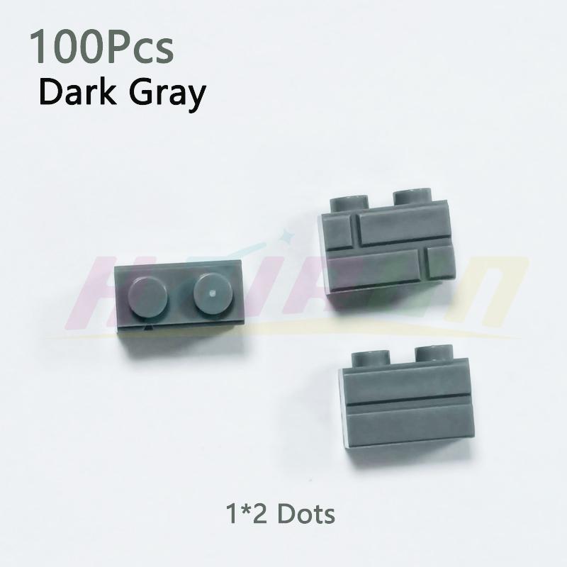 Non-Toxic 100Pcs Building Block Simulation City Moc Wall Brick Building Block Model Building Accessories Castle Construction Kids Toys