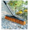 Large Commercial Stiff Bristle Floor Scrubber Brush with Long Handle for Cement, Moss, Marble, and Tile Cleaning