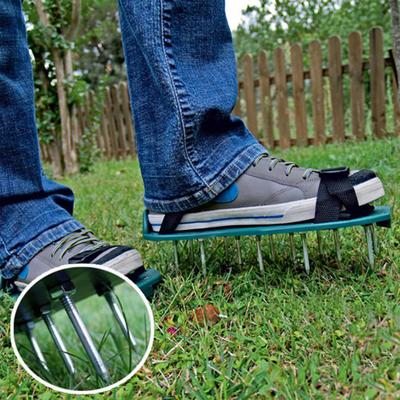 1 Set Grass Spike Shoes High Hardness Rust-proof Metal All-Purpose Lawn Aerator Shoes Set Yard