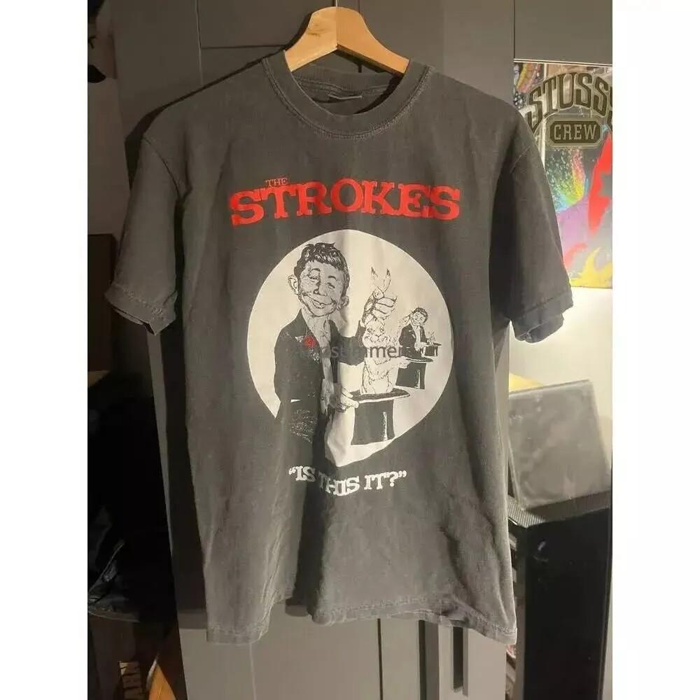 The Strokes Is This It Black Short Sleeve Unisex Tshirt For Men Women Unisex T-Shirt XL