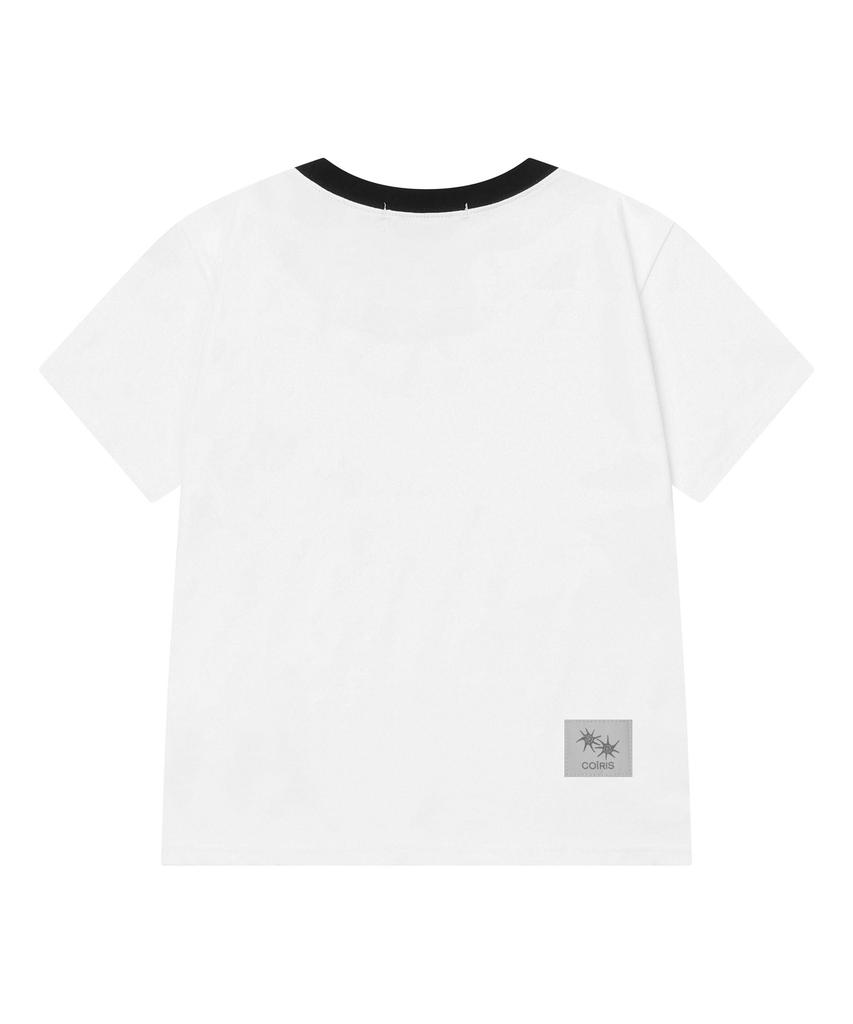 Koiliseu Laura Small Logo Color Block Short Sleeve T-Shirt (13 Colors)