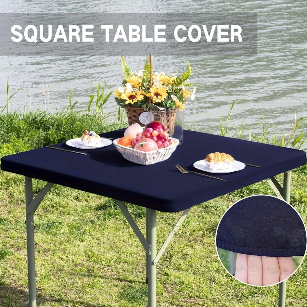 

86X86CM Stain-Resistant Tablecloth Solid Color Picnic Table Cloth Soft Table Protector Home рожевий