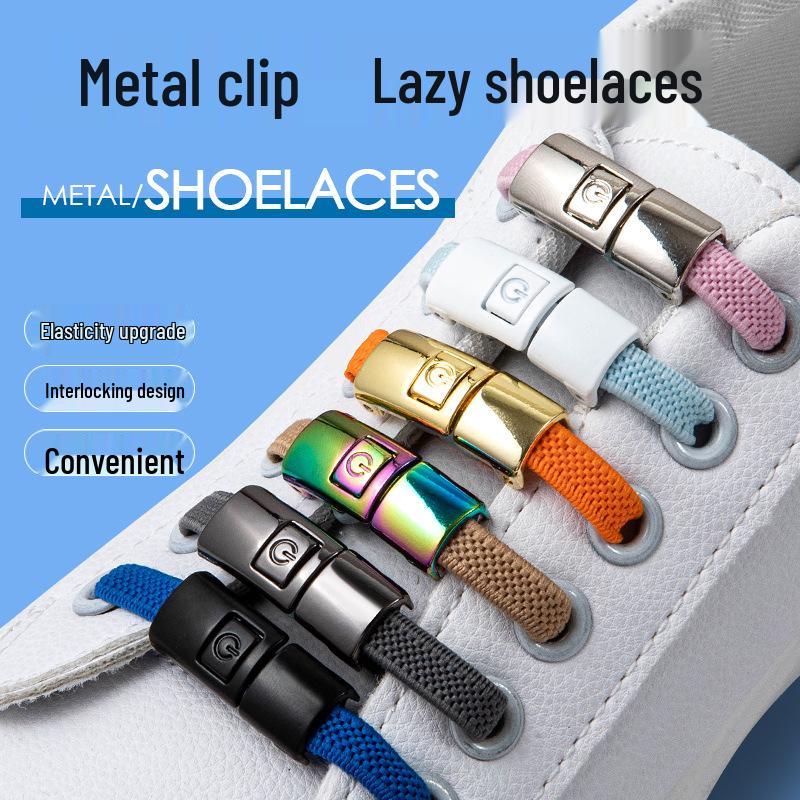 Mesh No-Tie Shoelaces with Interlock Buckle for Men & Women