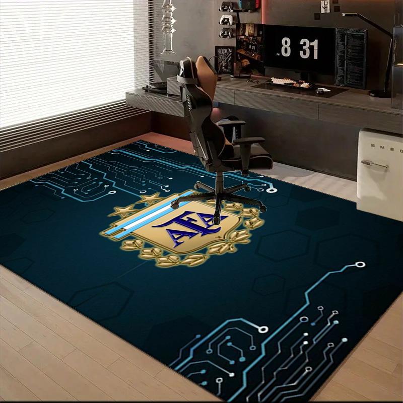 Argentina Football club Printed Office Carpet Chair Cushion Entryway Rug, Rugs for Living Room, Bedroom Christmas gifts