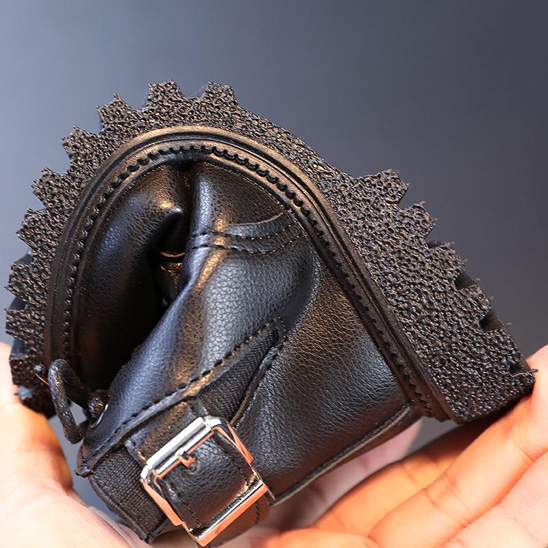 Kids' Autumn/Winter Retro Ankle Boots with Side Zipper - Boys' Martin, Girls' Soft Sole Leather Boots