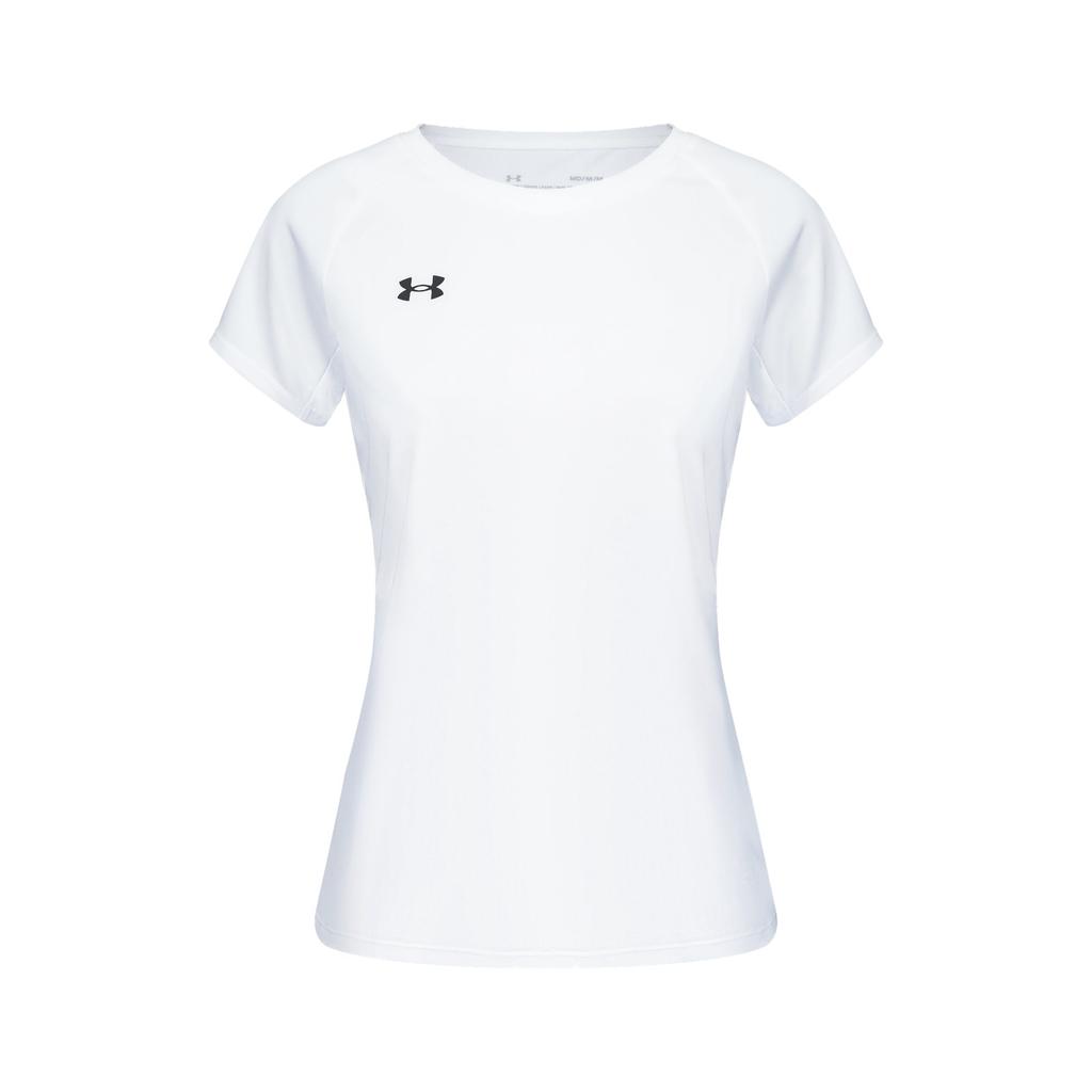 Under Armour Quick-Dry Running Casual Crew Neck Short Sleeve T-Shirt Women Tops White 21500139-100