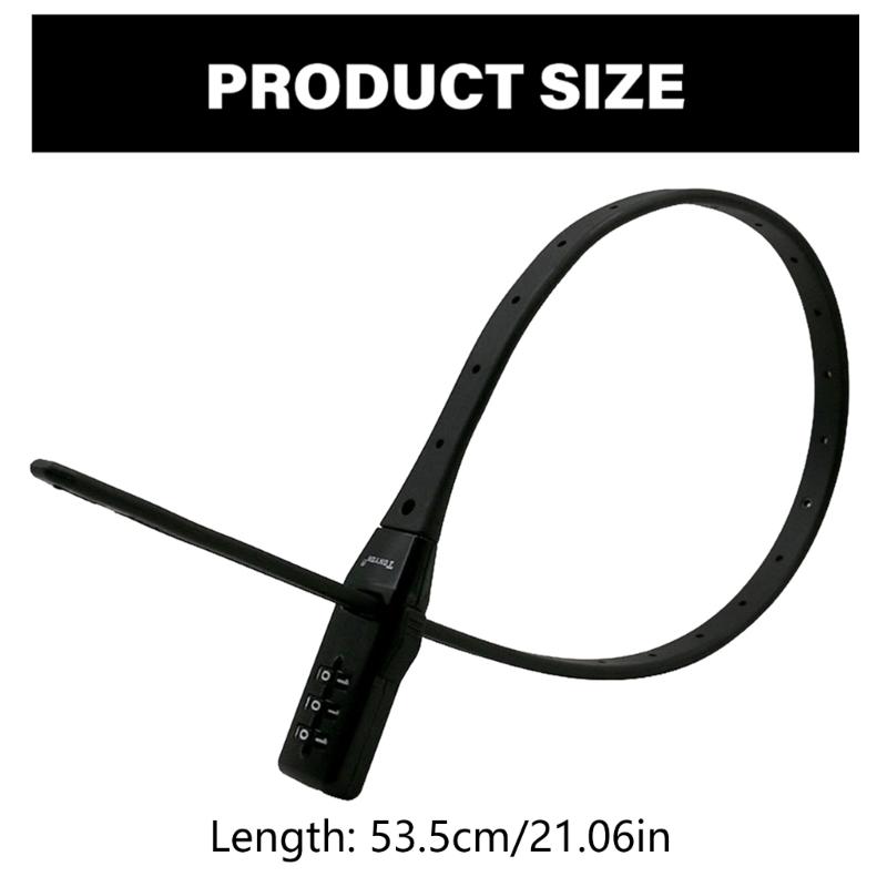 Bicycles Lock, Multifunction Adjustable Bicycles Lock Zips Tie Lock Bikes Luggage Scooter Lockers with 3 Digit Passwords