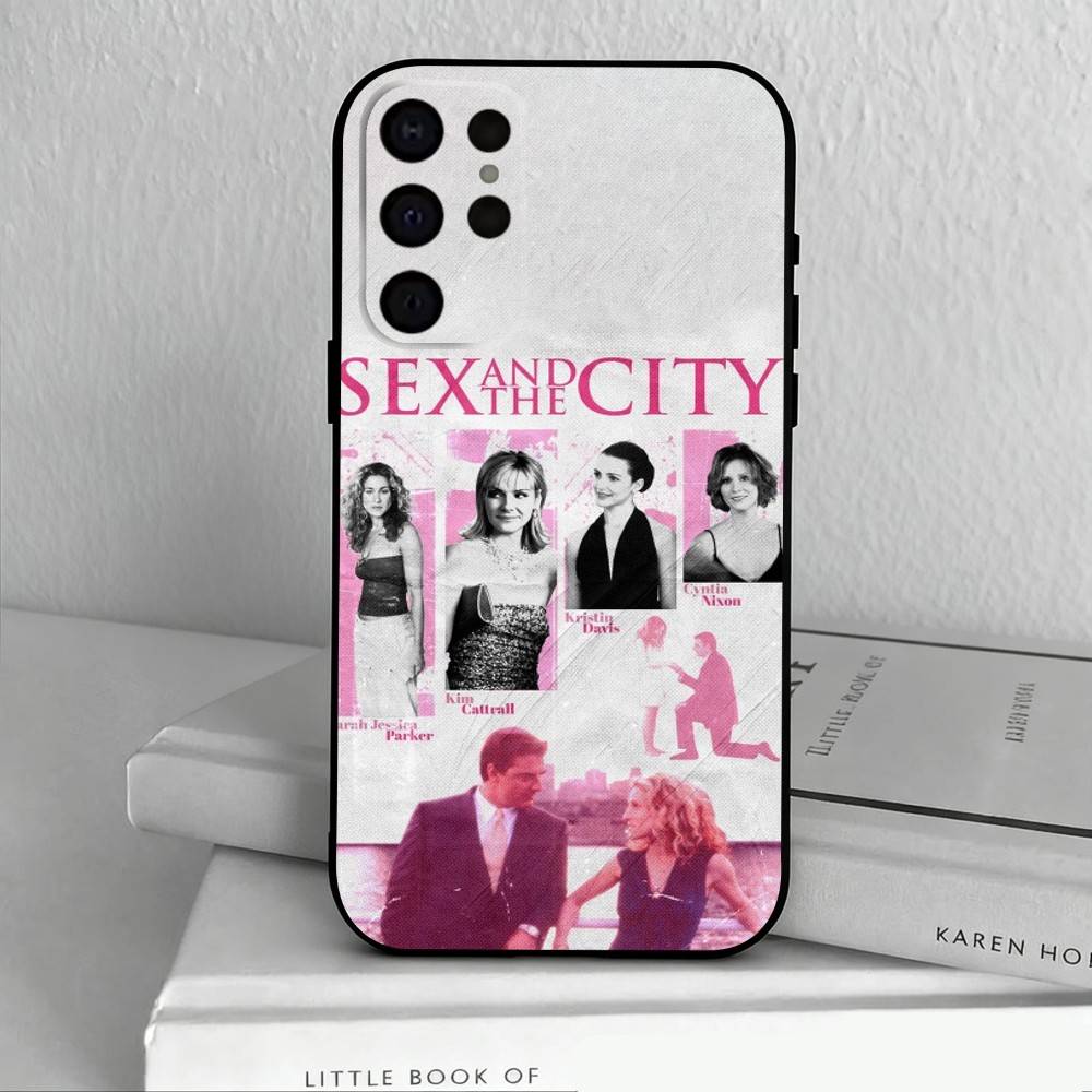 S-Sex and the City Phone Case For Samsung S25,S24,S21,S22,S23,S30,Ultra,S20,Plus,Others Soft Black Cover