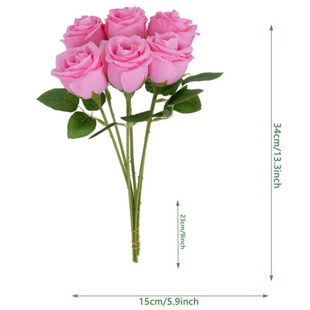 Silk Rose Simulation Flowers Small Bundle Artificial Flowers Home Decoration  Photography Props