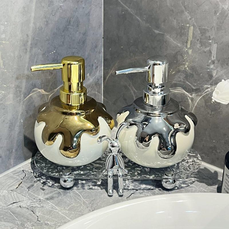 Simple Hand Sanitizer Bottle Creative Ceramic Soap Dispenser Hotel Toilet Lotion Bottle Storage Bottle Home Bathroom Accessories