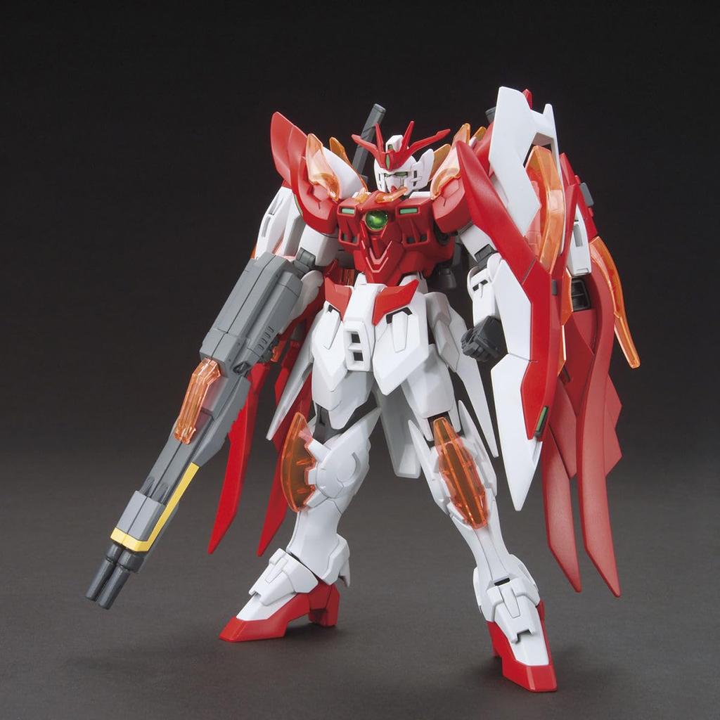 BANDAI SPIRITS HGBF Gundam Build Fighters Try Wing Gundam Zero Honoo Scale Plastic Model 1/144 Pre-Colored
