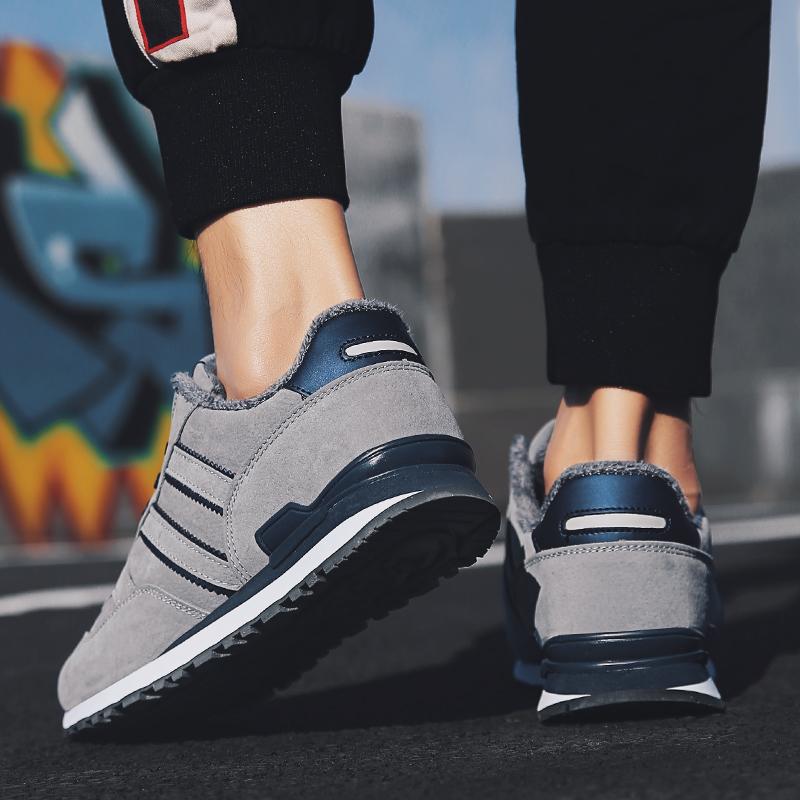 Herren Winterschuhe Sneakers Plues Leder Freizeitschuhe Herrenschuhe Tenis Schuhe