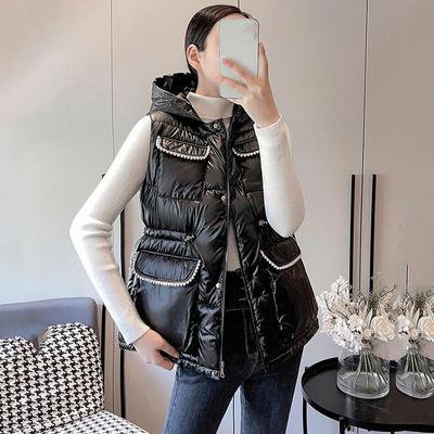 Women Autumn Winter Big Pocket Thicken Waistcoat Cotton Padded Stand Collar Sleeveless Warm Jacket Coat Vest