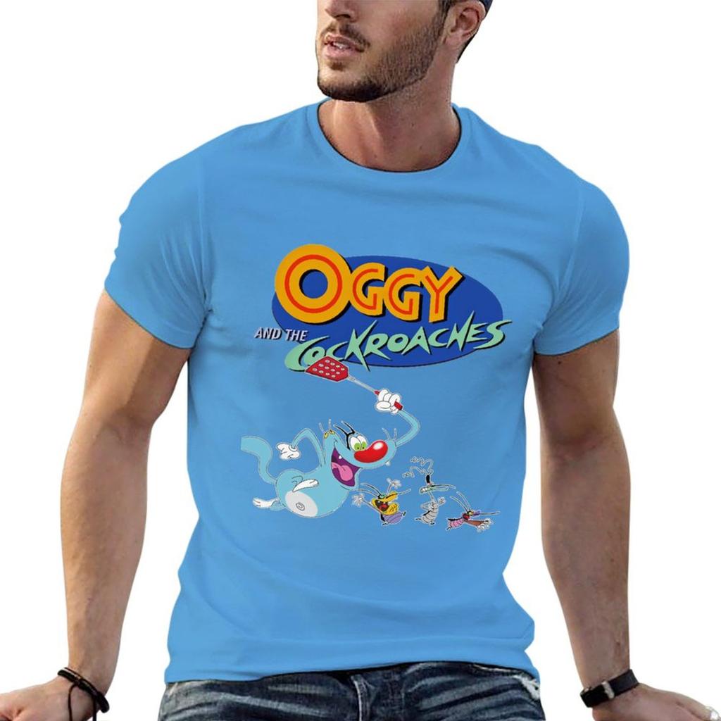 Oggy und die Kakerlaken (72) T-Shirt Mann T-Shirt Ästhetische Kleidung T-Shirts für Männer Grafik