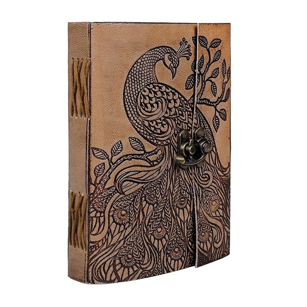 Tagebuch mit Vintage-Schloss, persönlicher Organizer, Tagebuch für Männer und Frauen.  Farbe braun