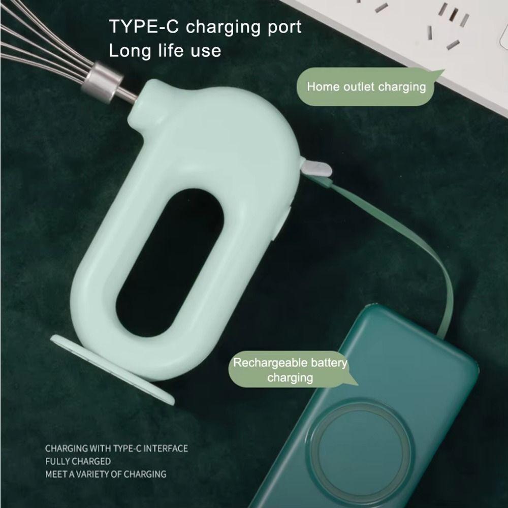 Portable Electric Hand Mixer Handheld Mini Egg Beater Electric Cordless Mixer  Kitchen Gadget