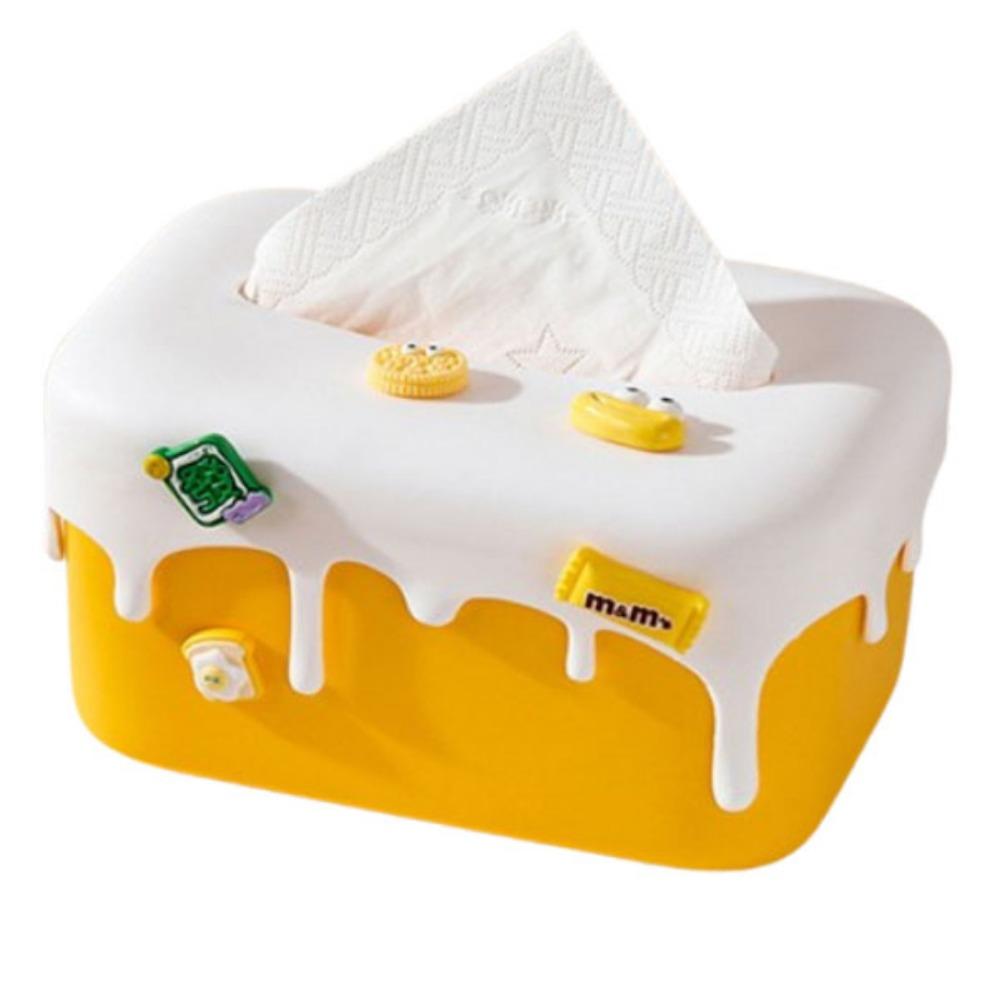 Cream Style Paper Towel Holder Plastic Napkin Storage Case Nordic Paper Towel Dispenser  Household