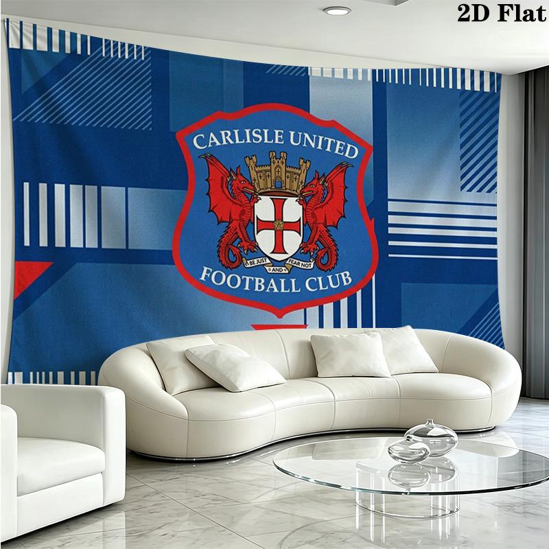 Carlisle United Wall Tapestry Aesthetic Wall Hanging Printed Fabric Blanket Decorative Tapestries for Bedroom Living Room Home Decor