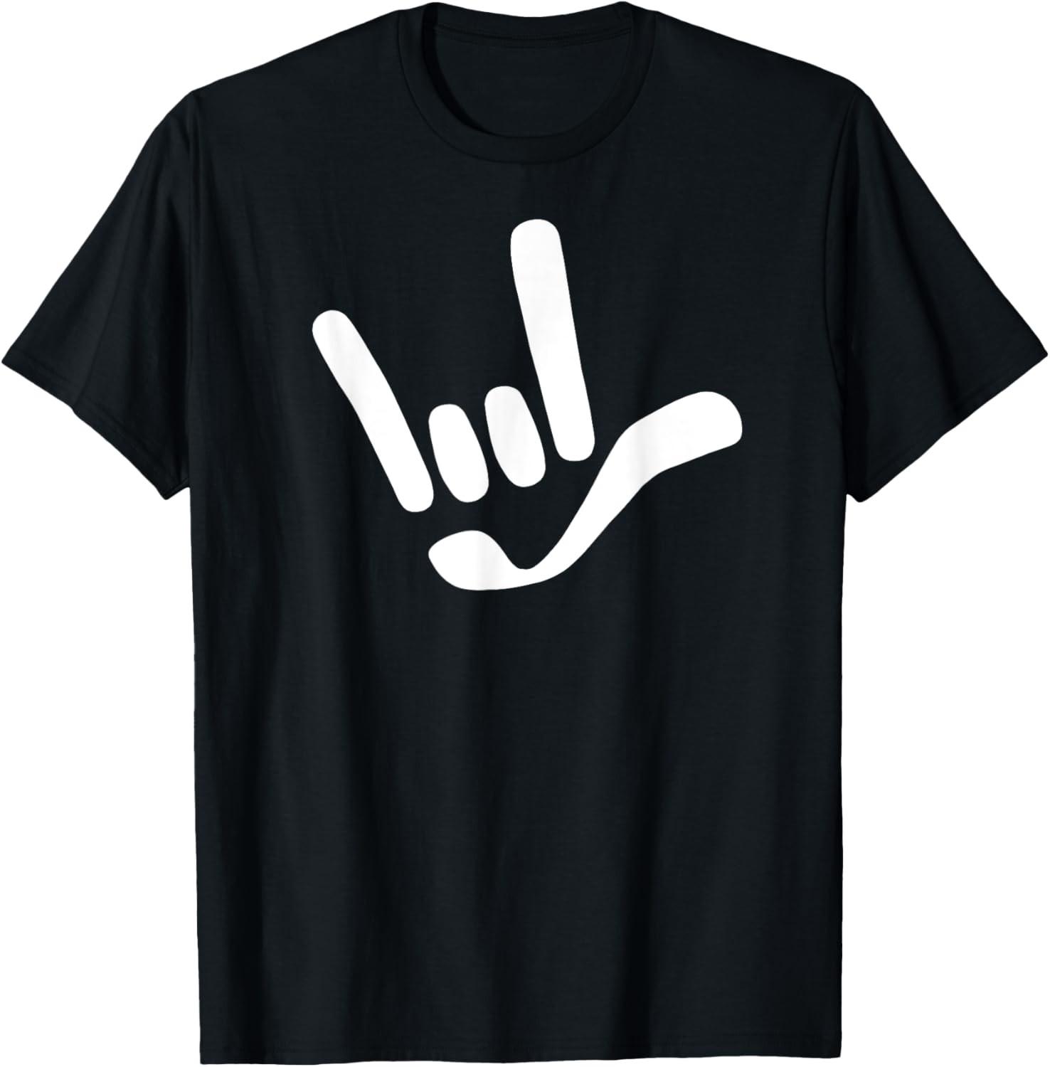 I Love You ILY Handshape | American Sign Language (ASL) T-Shirt S разноцветный