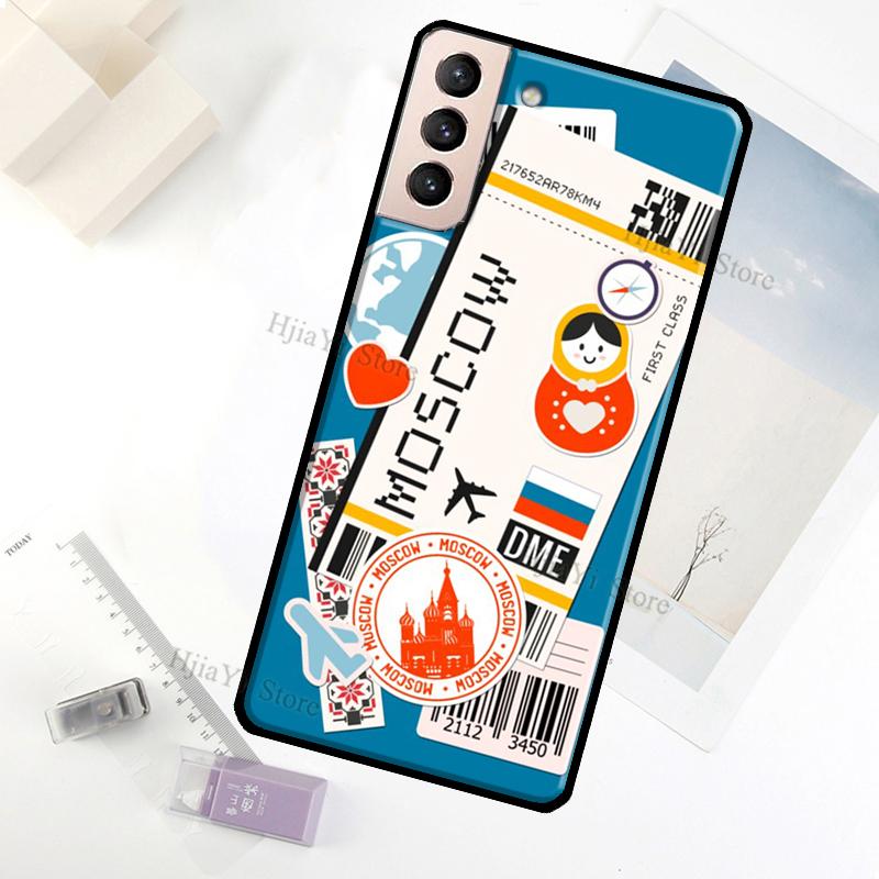 SYDNEY BOARDING PASS Traveltickets Case For Samsung Galaxy S23 Ultra Note 20 10 S9 S10 Plus S20 S21 FE S22 Ultra Phone Cover