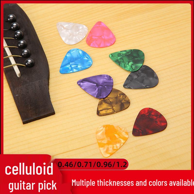 Heart & Triangle Celluloid Guitar Picks, 0.46mm to 1.2mm