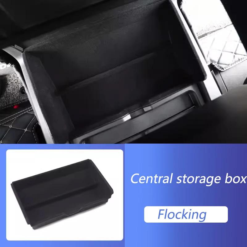 For Land Rover Defender 90 110  -2024 ABS Car Under Central Console Storage Box Slicone Mat Organizer Tray Auto Accessories