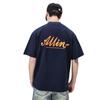 New Summer Letter Printed Short-sleeved T-shirt for Men's Loose Round Neck Half-sleeved Heavy Cotton T-shirt