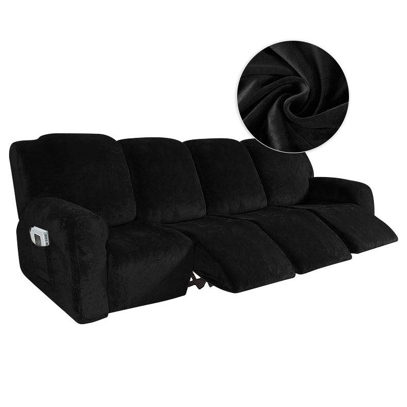 1/2 Seater Stretch Recliner Sofa Cover Soft Velvet Lazy Boy Armchair Covers Elastic Non Slip Sofa Slipcovers for Living Room