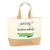 Sac cabas - PLANETEE - Secrétaire Médicale Meilleure de tous les temps - Jute naturel - Imprimé en France - Grande contenance