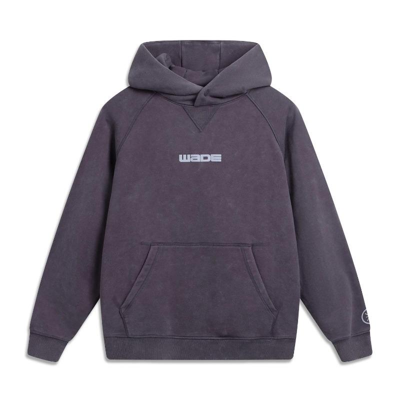 Li Ning Wade Series Hooded Pullover Letter Casual Comfortable Sweatshirt Men Sweatshirt AWDV731-4