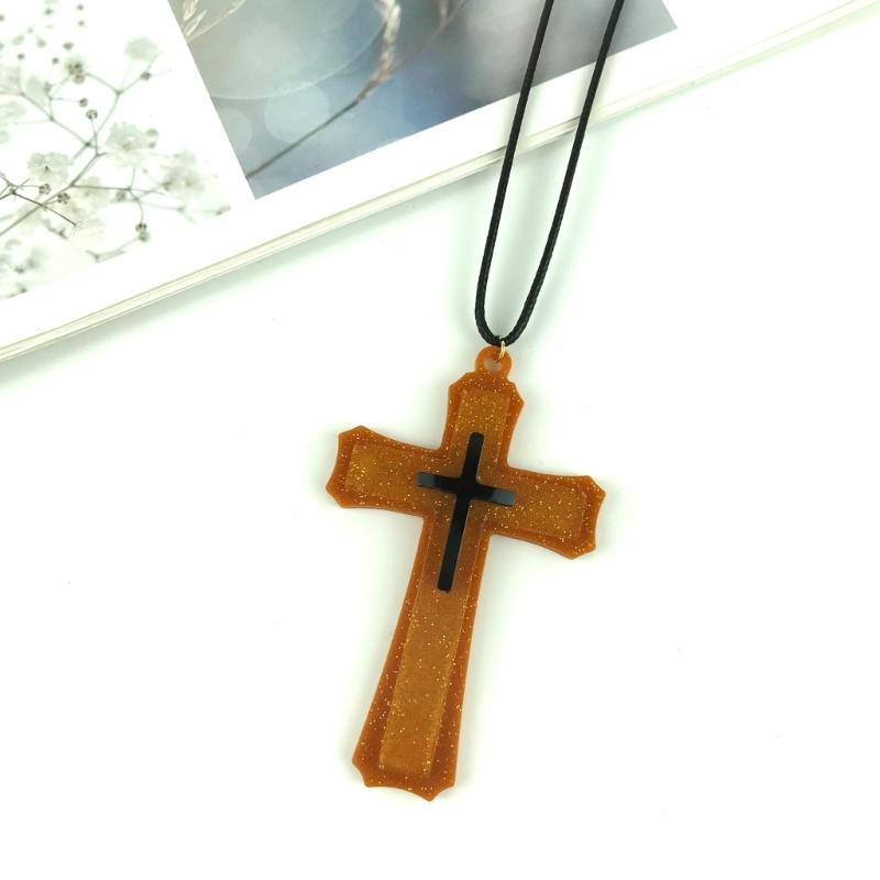 Cross Silicone Resin Mold Epoxy Resin Molds Crucifix Casting Mold for Necklace Pendant Jewelry DIY Crafts Keychain Mold