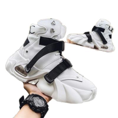 New Men's Shoes Platform-soled Trend Versatile High-top Casual Shoes Men's Non-slip Dad Shoes Wear-resistant Transportation