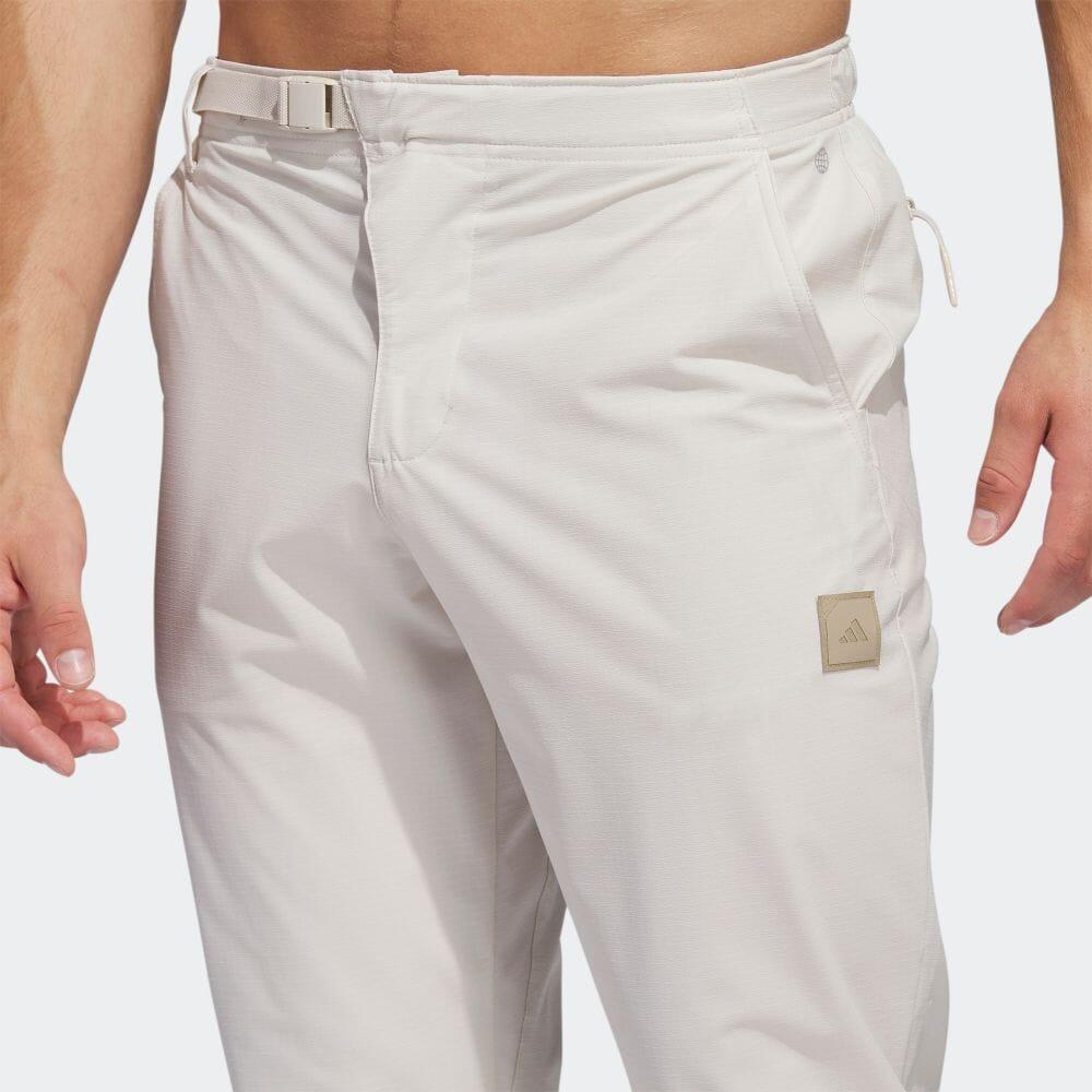 Adidas Solid Color Tapered Stretch Casual Pants Men Bottoms Transparent-Brown HS5609