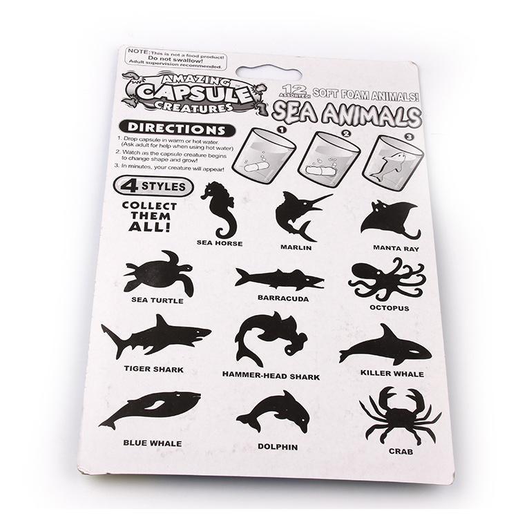 3/6pcsToy Children Water Swelling Capsule Dinosaur Marine Creatures Creative Novel Puzzle Toy Children Play Interest Cultivation