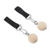 2PCS Pull Up Ball Stainless Steel and Pine Climbing Holds Pull Up Power Training Ball for Health and Fitness