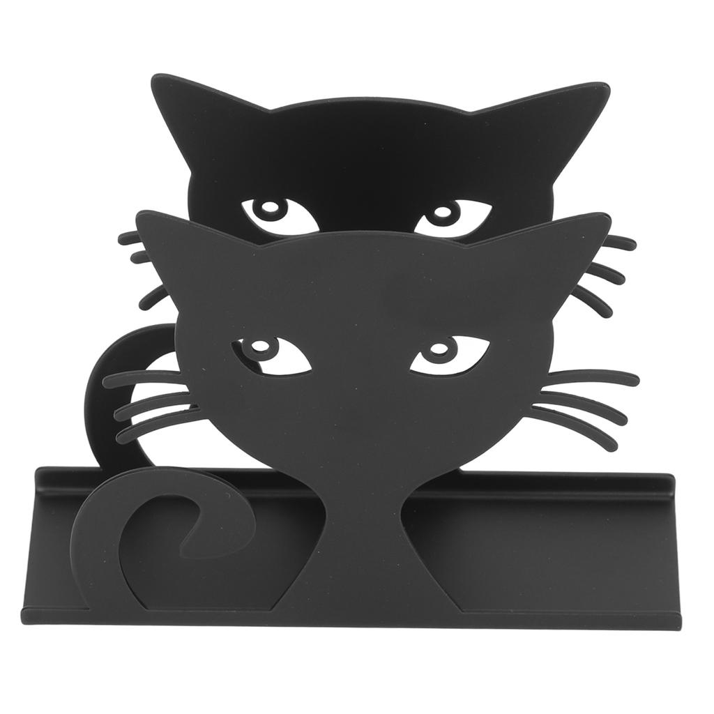 2pcs Metal Napkin Holder Innovative Hollow Out Cat Shape Paper Napkin Holder for Kitchen Hotel Resta