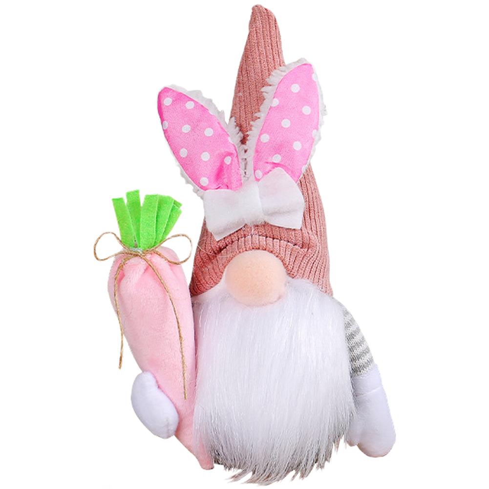Easter Bunny Plush Toy Cotton Filled Rabbit Doll Faceless Design for Children Decorative Use At Easter Parties