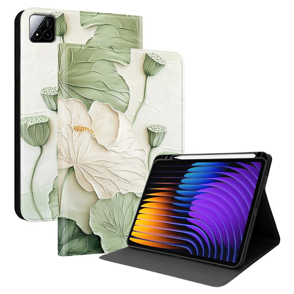 PU Leather Case For Xiaomi Poco Pad X1/Pad 8 Pro/Pad 8/Pad 7 Pro/Pad 7 Pattern Print Tablet Cover Stand with Pen Slot (Stylus Not Included)