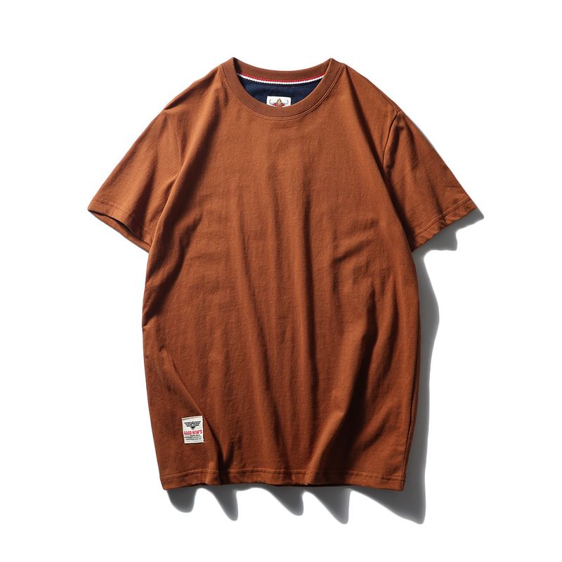 Heavy Weight Pure Color Export Export Men Short Sleeve T-Shirt